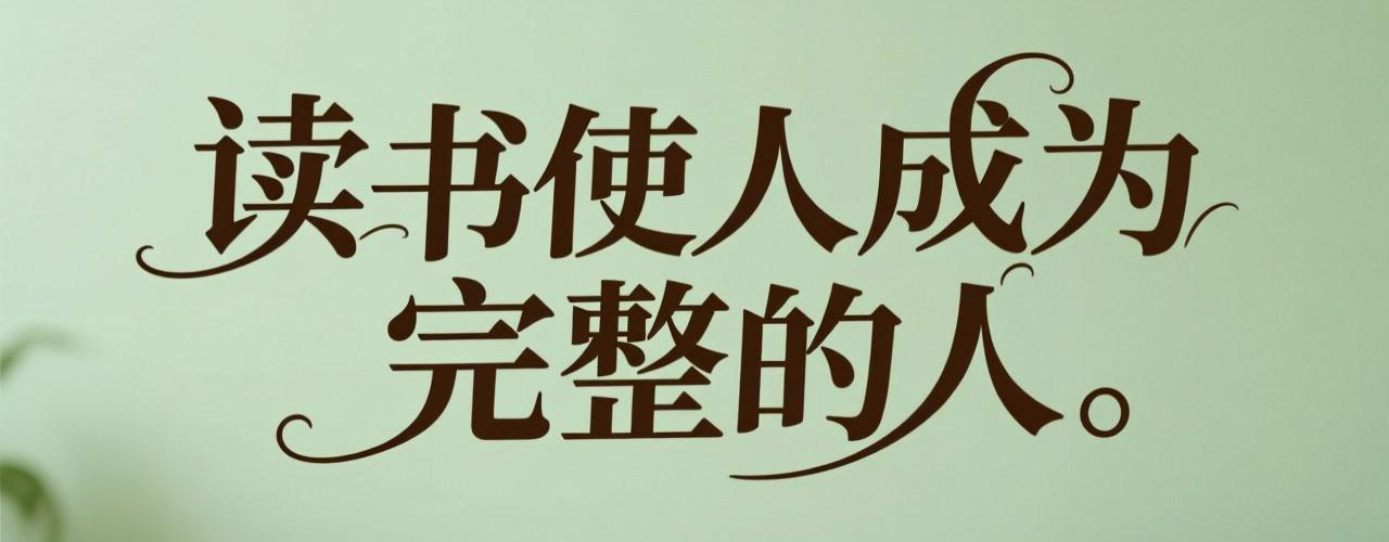 “读书使人成为完整的人。” — 培根